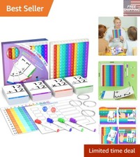 Durable Math Flash Cards with Pop It for Kids Ages 4-8 - Fun Skill Building