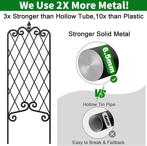Weather-Resistant Metal Trellis Set | Ideal for Lush Vertical Gardens & Fencing - Picture 4 of 8