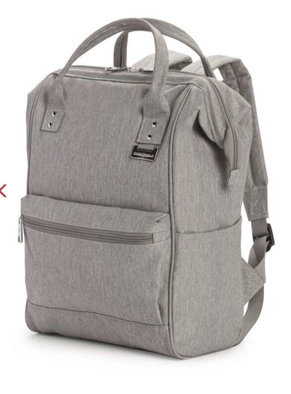 Swissgear 3576 Artz Laptop Backpack gray Mild like vintage doctors bag wear EUC