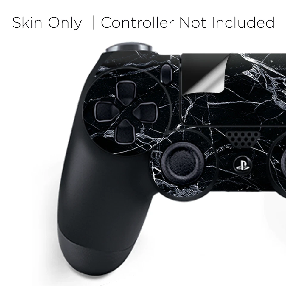 Skins Decal Wrap for PS4 / PS4 Pro Controller - Black Marble Granite White - Image 3 of 3