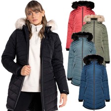 Dare 2b Womens Striking Iii Jacket Quilted Long Waterproof Padded Parka Coat