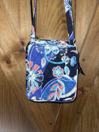 Vera Bradley Blue Floral Mini Hipster Crossbody Floral - Picture 5 of 8