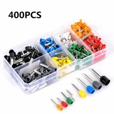 400 PCS Cable Cord Pin End Bootlace Ferrule Terminal Wire Crimp Connector Kit