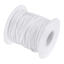 Braided Candle Wick Cotton 24 PLY 200 Ft Long 2mm Flat Wide for DIY