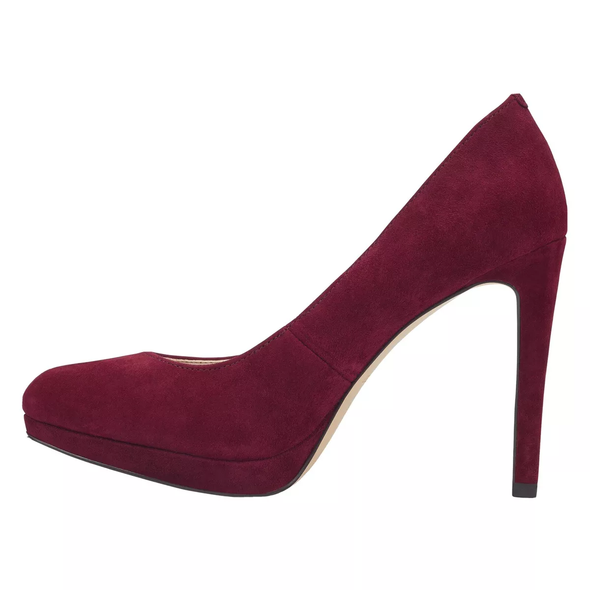 NEW NINE WEST WOMEN S SIZE 8 Burgundy Faux Suede QUABREE PLATFORM PUMPS