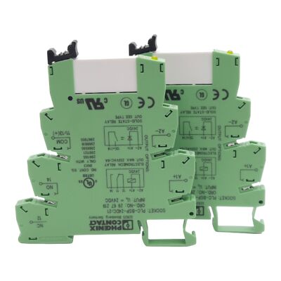 Lot of 2 Phoenix Contact 2966540 PLC Relay Module, 24VDC Coil, 6A 250VAC Relay