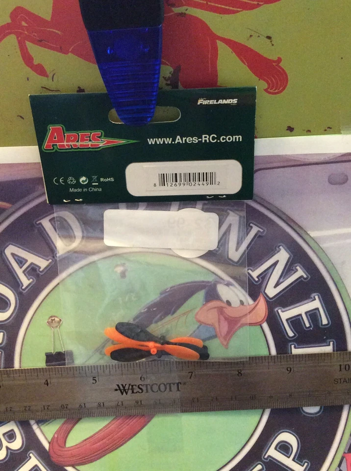 Ares AZSQ17181 Propeller/Rotor Blade Set[2 Orange,2 Black]:Spidex NIP 🇺🇸Shipp - Image 2 of 2