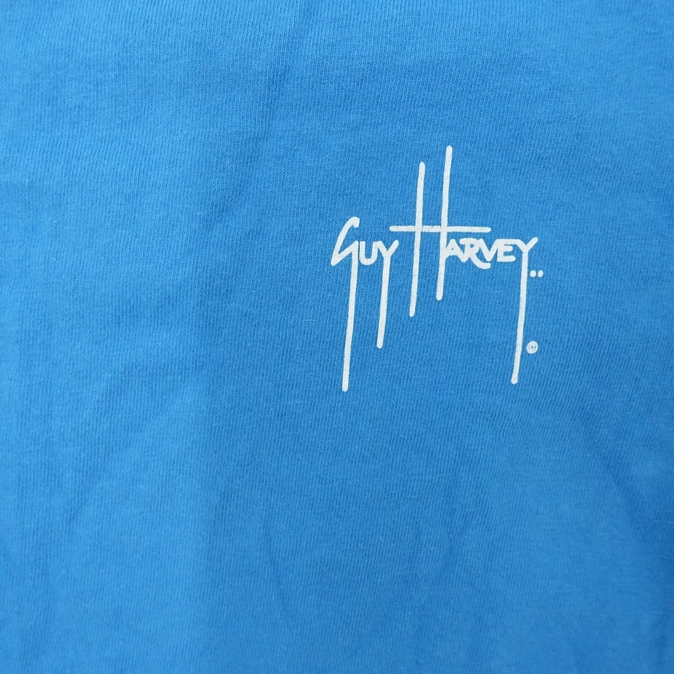 Guy Harvey T-Shirt Men's Size Small Blue Crew Neck Short Sleeve Graphic Print - Image 3 of 4