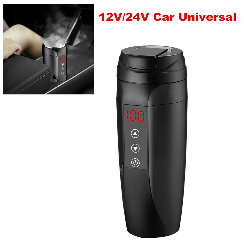 Car 12V 24V Thermal Insulation Electric Kettle Coffee Heater Heating Water  Cup | eBay