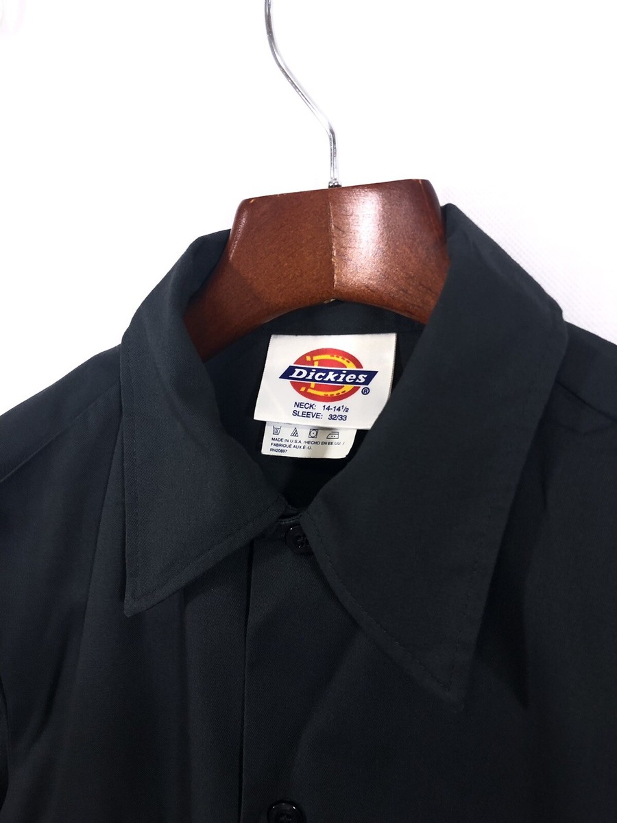 Chemise Courte Dickies Pour Homme - Taille 14-14 1/2, Manches Courtes, Grise - Coton/poly, Occasion En Très Bon état