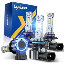 HB3 and 9006 Bulbs Combo 56,000LM Brightest Fog Light, Wider Driving 9005 9006