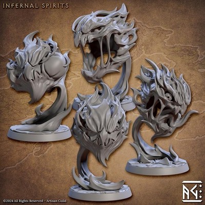 Ifrit's Temple Fire Spirits Set | Artisan Guild Miniatures