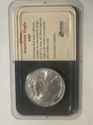 2002 American Silver Eagle 1 oz .999 Fine Silver Littleton Showpak BU