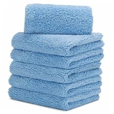  Microfiber Towels for Cars, Car Drying Wash Detailing Buffing Polishing Blue