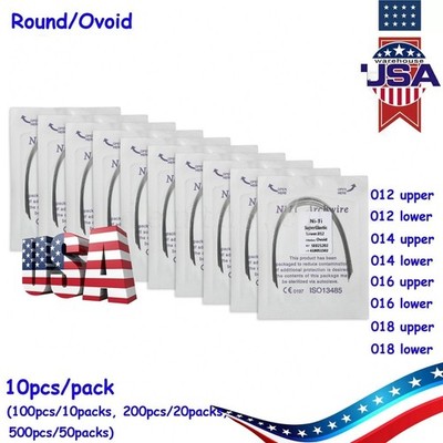 10 packs Arcos de Dental Ortodoncia Redondos Niti Arco de Alambre Su Arch Wire