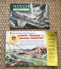 2 Vintage Lionel Railroad Booklets 1953 Trains 1954 Accessories Catalog Guides