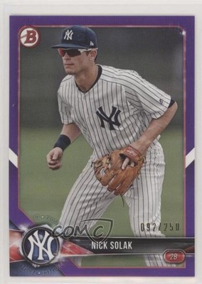 2018 Bowman Prospects Purple 92/250 Nick Solak #BP104 0gr