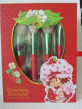 Strawberry Shortcake 4 PIECE MAKE UP BRUSH SET  In Keepsake Box NEW