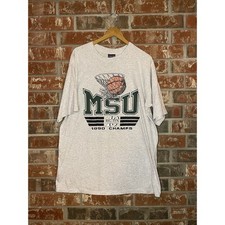 VTG Janport MSU Basketball T-shirt Size XL Big 10 Conference Champs 1990 Cotton