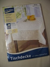 elegante moderne Damast Tischdecke Meradiso Jacquard floral creme 130x170cm neu