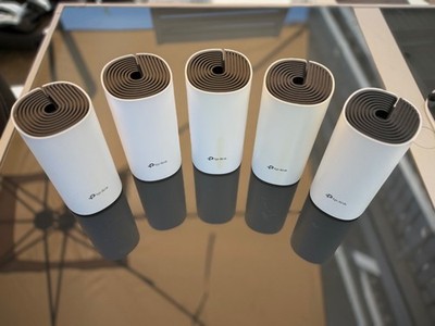 5x TP-Link Deco M4R (AC1200 Whole-Home Mesh WLAN) - Weiß
