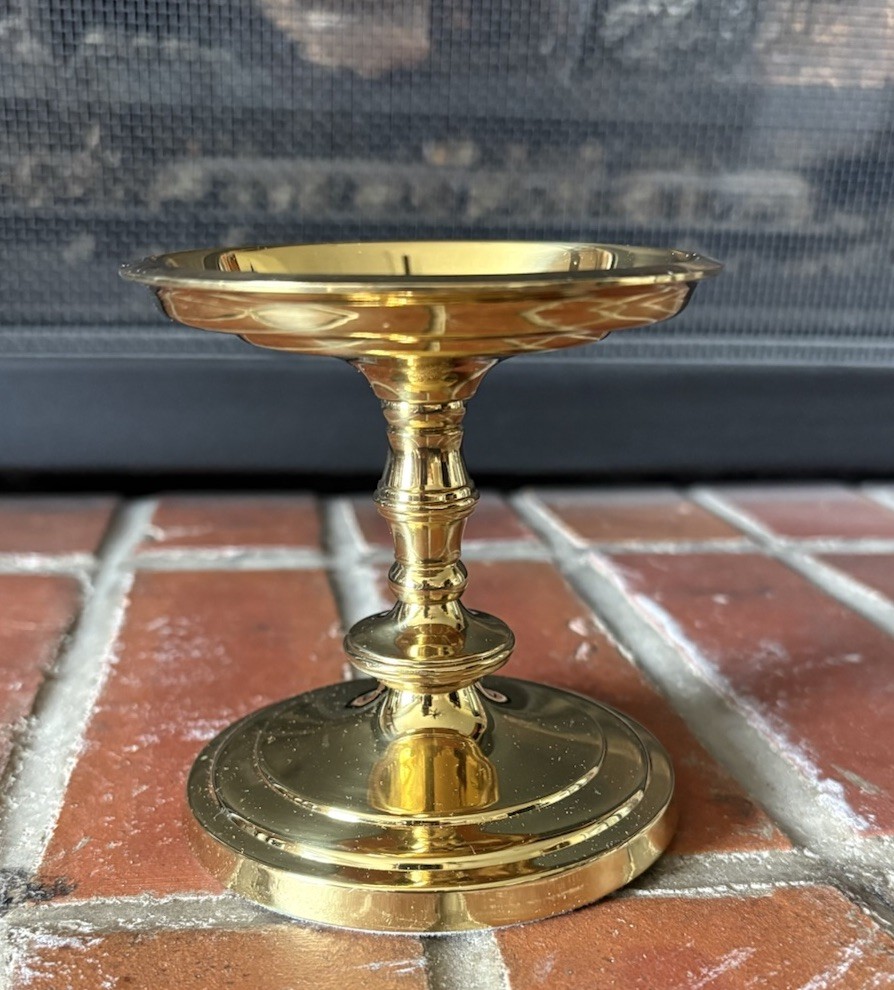 Vintage PartyLite Falmouth brass candle holder, model J3022 | eBay