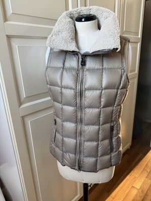 Milestone Warme Hochwertige  Damen Daunenweste beige Gr. 40 - abnehmbarer Kragen