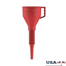 Flexible Rubber Funnel Kink Resistant Nitrile 4 Inch Wide Anti Splash Durable US