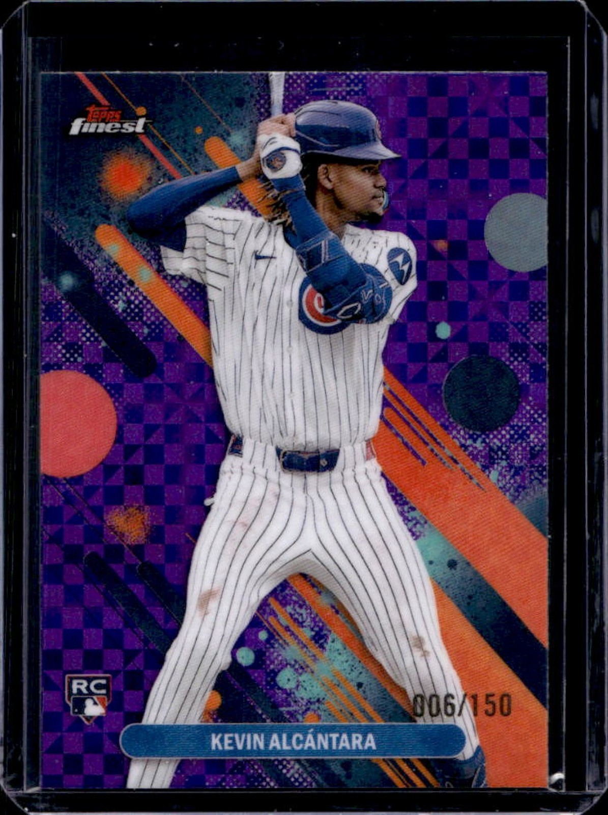 2025 Finest Kevin Alcantara Common RC Purple X-Fractor #/150 Cubs