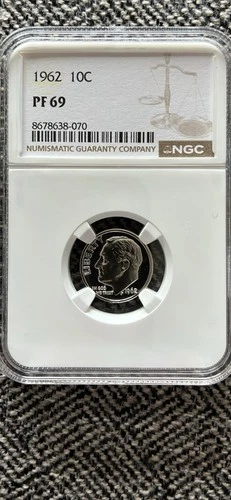 1962-P Roosevelt Dime Proof — photo from the most recent tracked eBay sale