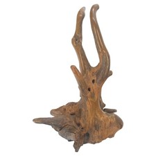 Large 25" Tall Artist Signed Driftwood Root Burl Wood Natural Sculpture NICE 