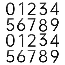 20Pcs 2" House Numbers 0-9 Acrylic Adhesive Mailbox Stickers Glossy Black