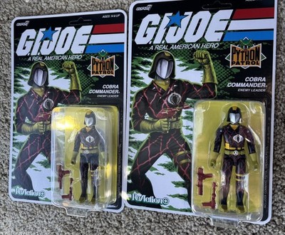 Lot of 2 - PYTHON PATROL COBRA COMMANDER MOC GI Joe ReAction Plus Super7 o-ring