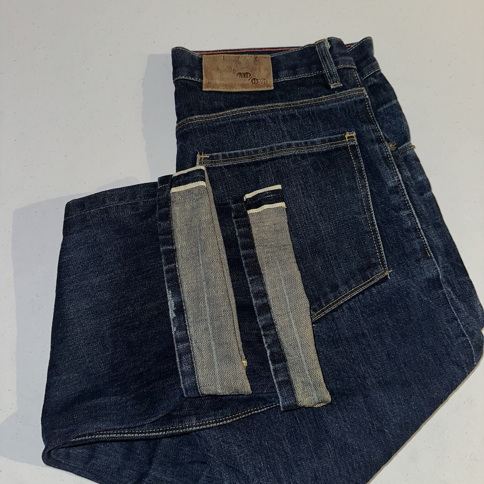 Raleigh Denim Jeans Sz 33x29 Raw Straight Selvedge White Oak