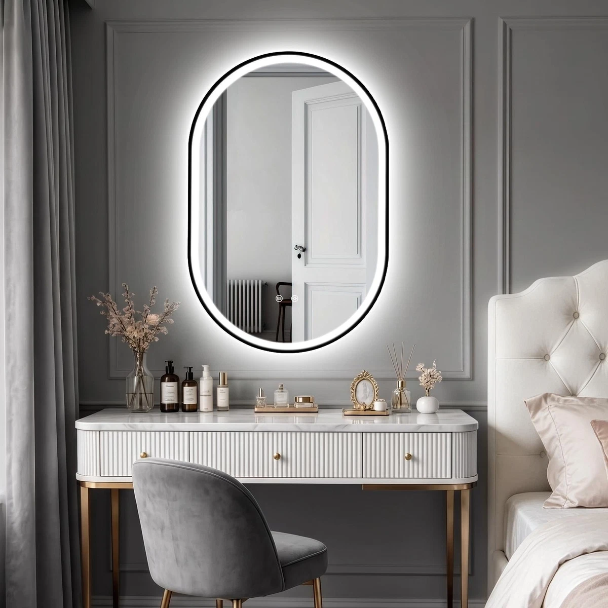 LED Badezimmerspiegel mit Beleuchtung Badspiegel Wandspiegel Beschlagfrei IP44