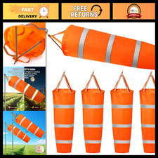 4 Pack 40" Heavy Duty Windsocks - Reflective Wind Direction Measurement Socks fo