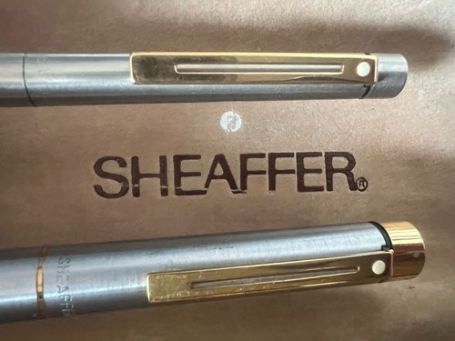 Sheaffer Stylo-Plume Sphère + Roller Imperial Triumph Métal Chrome Profils Or - Photo 1 sur 14