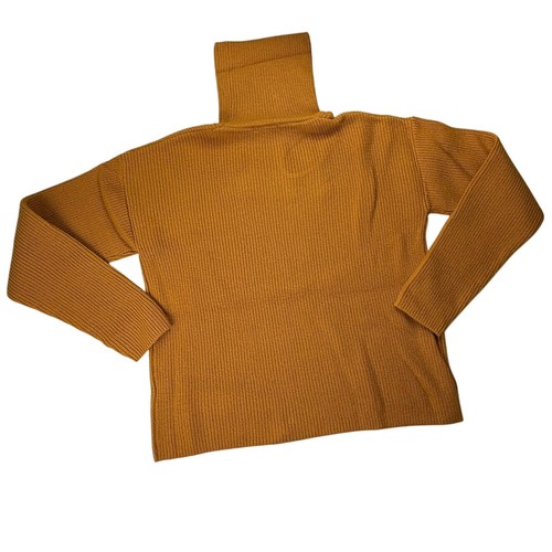 Listair Women's Mustard Knit Turtleneck Sweater Free Size - Picture 6 of 8
