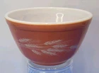 Autumn Harvest Wheat Orange Vintage Pyrex #401 750 ml Nesting Mixing Bowl