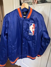 Nike SB Satin NBA New York Knicks Blue Orange Size Jacket Large 27 x 24