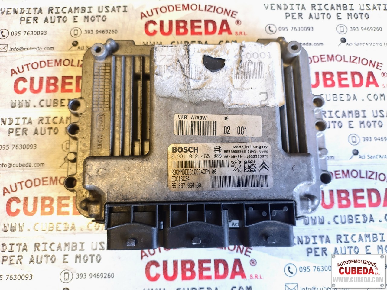 Centralina Motore Peugeot Citroen 0281012465 9663786480
