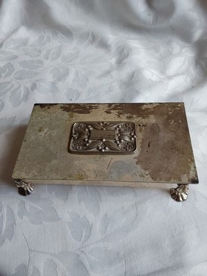 Vintage Ronson Silver Plated Cigarette Box 7'' long 4'' w
