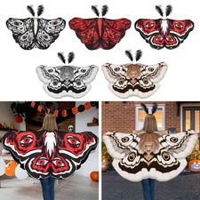 Halloween Butterfly Cape Comfortable Photo Props Gift with Headpiece for Party