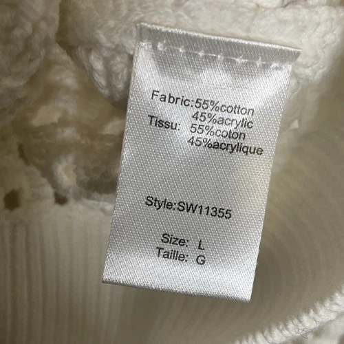 Cárdigan de punto abierto blanco Elan cremallera completa cremallera frontal talla grande nuevo sin etiquetas Foto 3 de 4