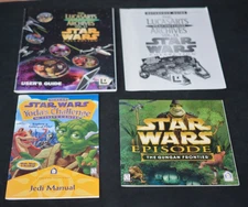 4 LucasArts Manuals STAR WARS Yoda Challenge GUNGAN FRONTIER SW Mac Archives $3