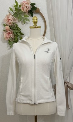 Straight Down Jacket Womens White Ritz Carlton Naples Golf Full Zip Size XS EUC