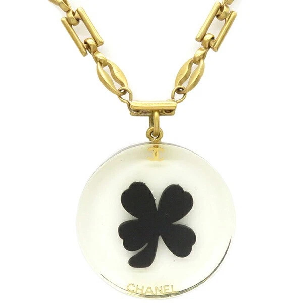 Collana CHANEL Coco Mark Trifoglio GP Ciondolo Oro
