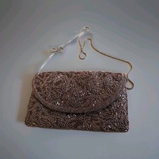 Vintage Walborg Metallic Beaded Evening Purse Clutch