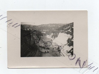 A1177 Vintage Foto Schnappschuss: Topo de la Côte St. André 1941 Staudamm Génissiat