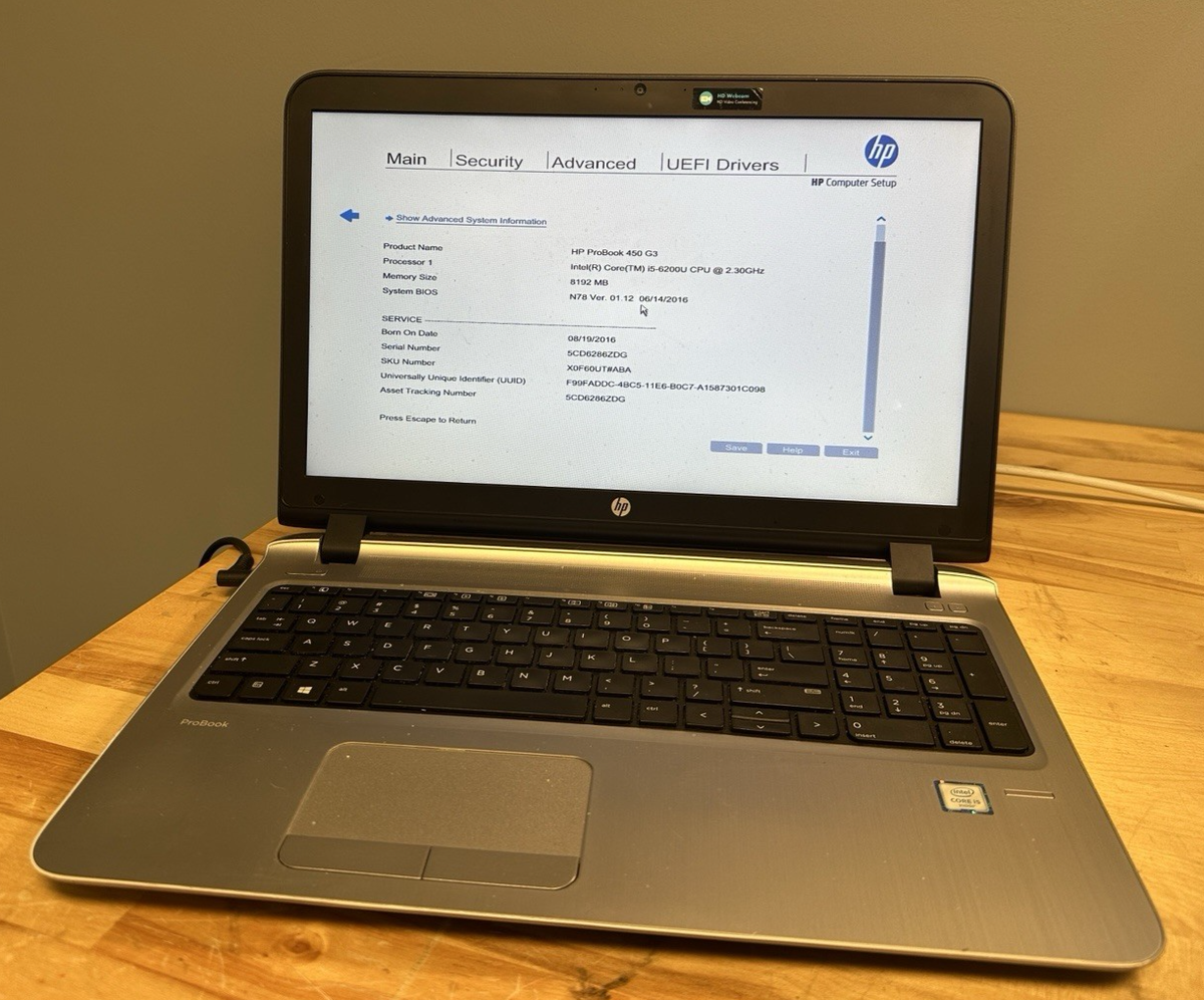 HP ProBook 450 G3 15.6